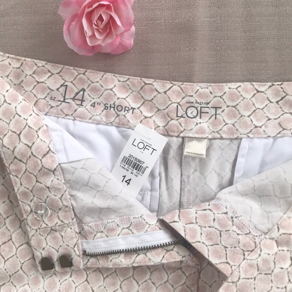 ANN TAYLOR LOFT 4” SHORT 100 % COTTON SIZE 14 - Picture 6 of 8